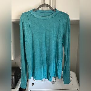 Pilcro Teal Long Sleeve Top
